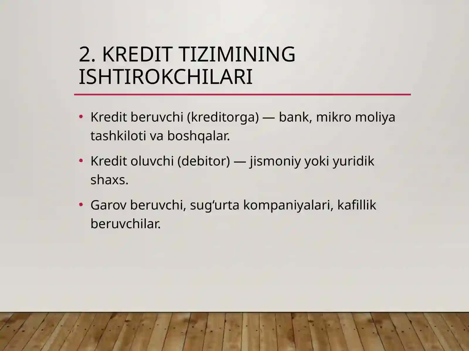 Kreditlashni Tashkil Etish Asoslari 3