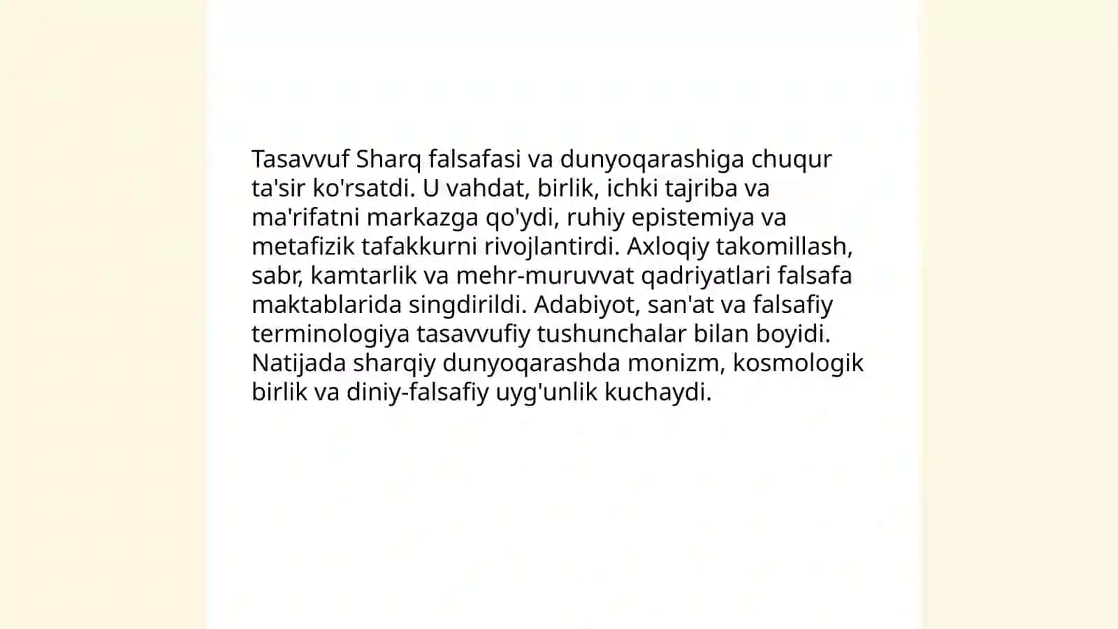 Tasavvuf ilmining sharq ma'daniyatiga ta'siri 3