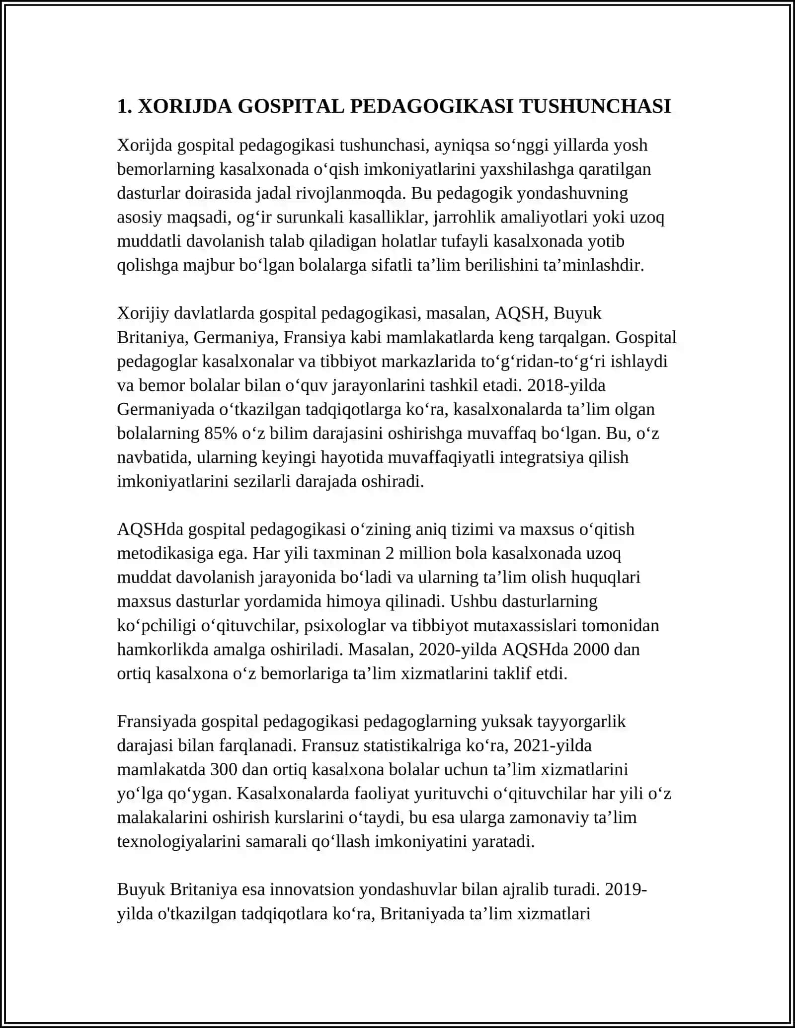 XORIJDA GOSPITAL PEDAGOGIKANING RIVOJLANISH TARIXI 3