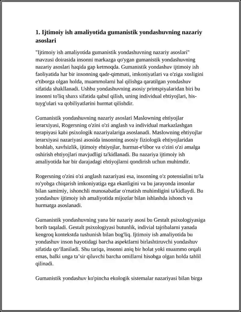 IJTIMOIY ISH AMALIYOTIDA GUMANISTIK YONDASHUV 3