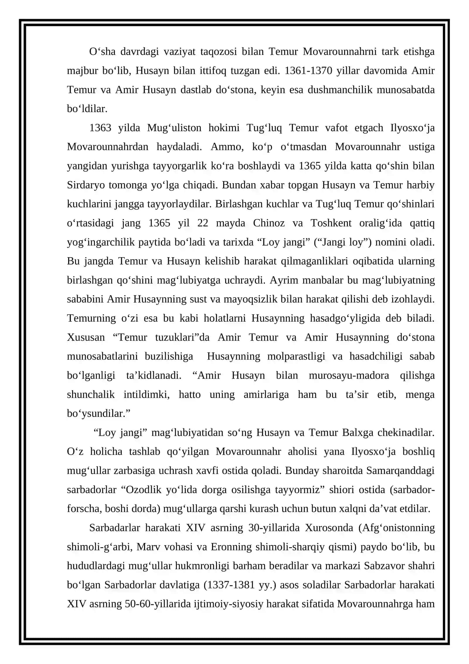 O‘zbekiston davlatchiligining Amir Temur va Temuriylar davri bosqichi 3