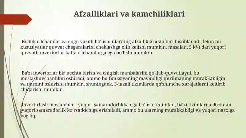 Invertirlovchi Qurilmalar 3