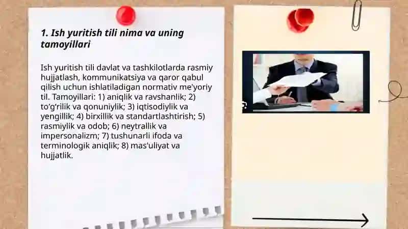 Ish yuritish tili va uslubi 3