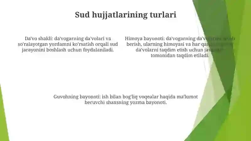 Sud Hujjatlarining Ijrosi 3