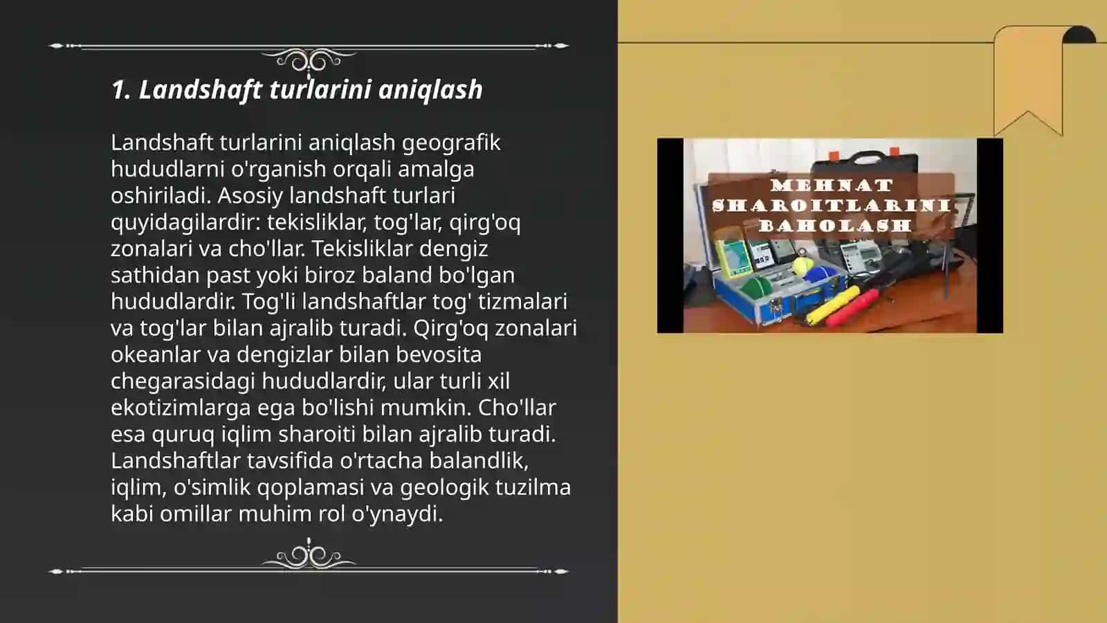 Landshaftlarni baholash 3