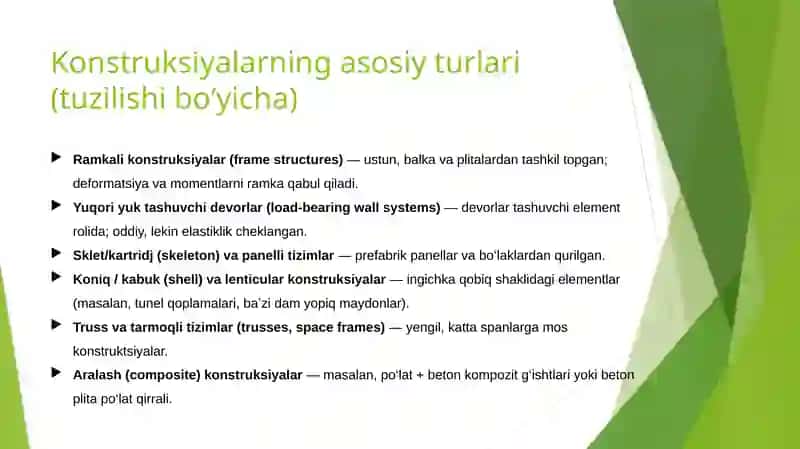 Qurilish konstruksiyalarini xususiyatlari 3