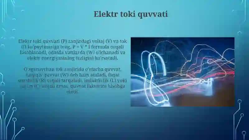 Elektr toki quvvati 3