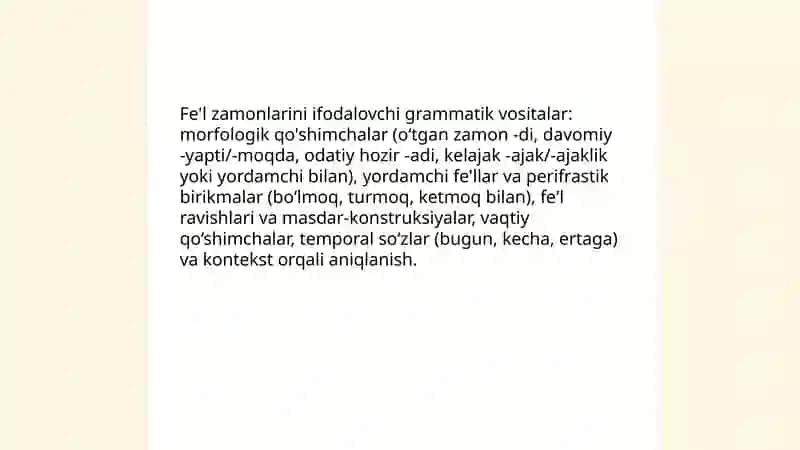 Grammatik ma'noni ifodalovchi vositalar 3