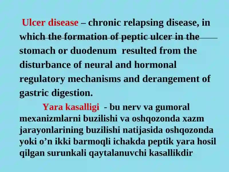 Ulcer disease of stomach and duodenum 3