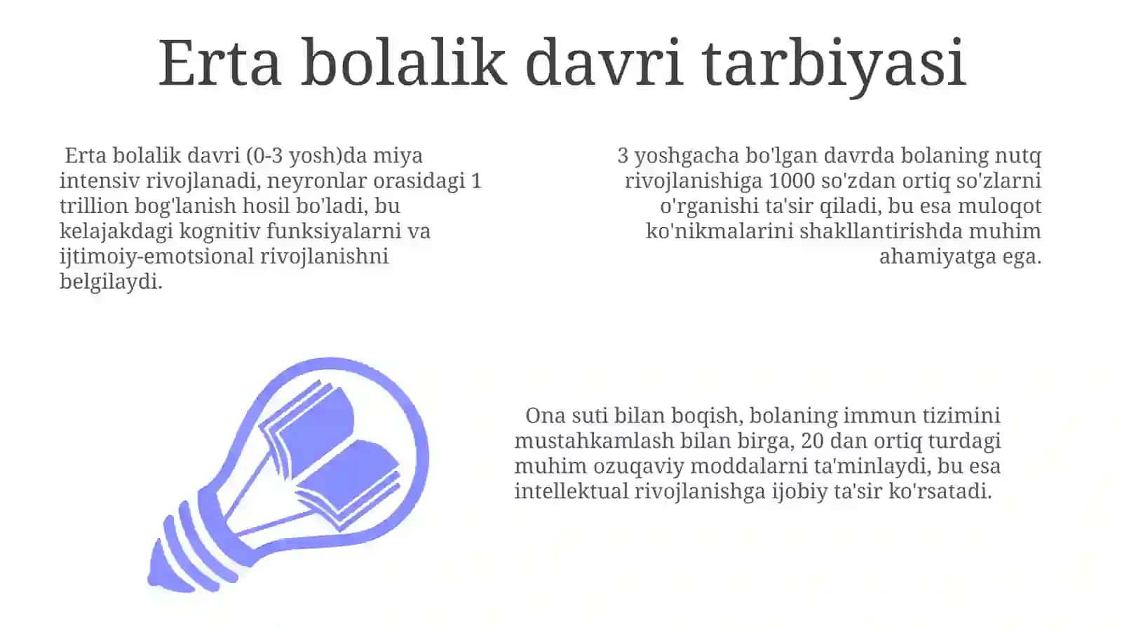 Erta Bolalik Davri Ta'siri 3