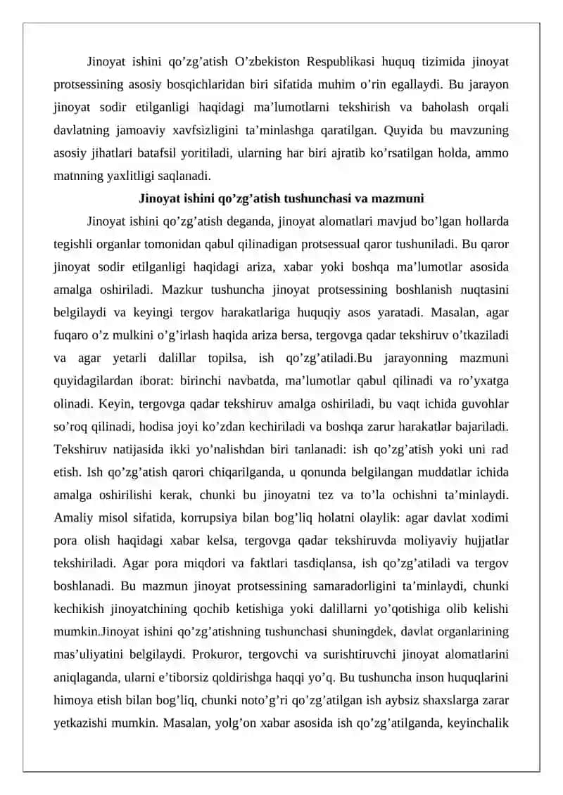 Jinoyat ishini qo’zg’atish 3
