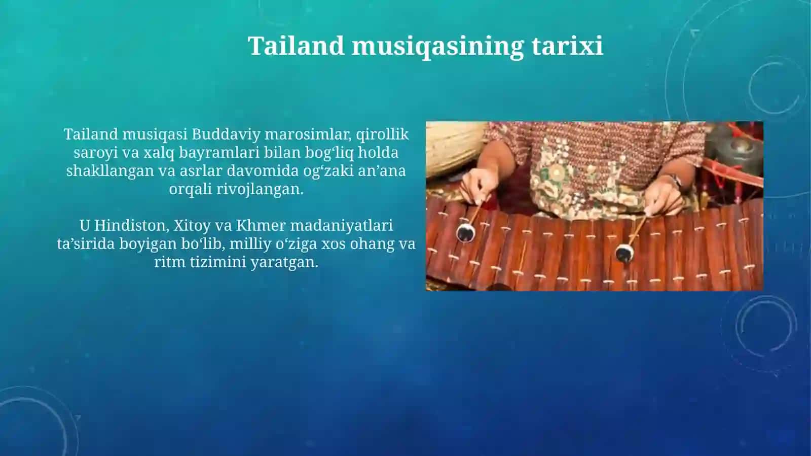 Tailand musiqasining kelib chiqishi 3