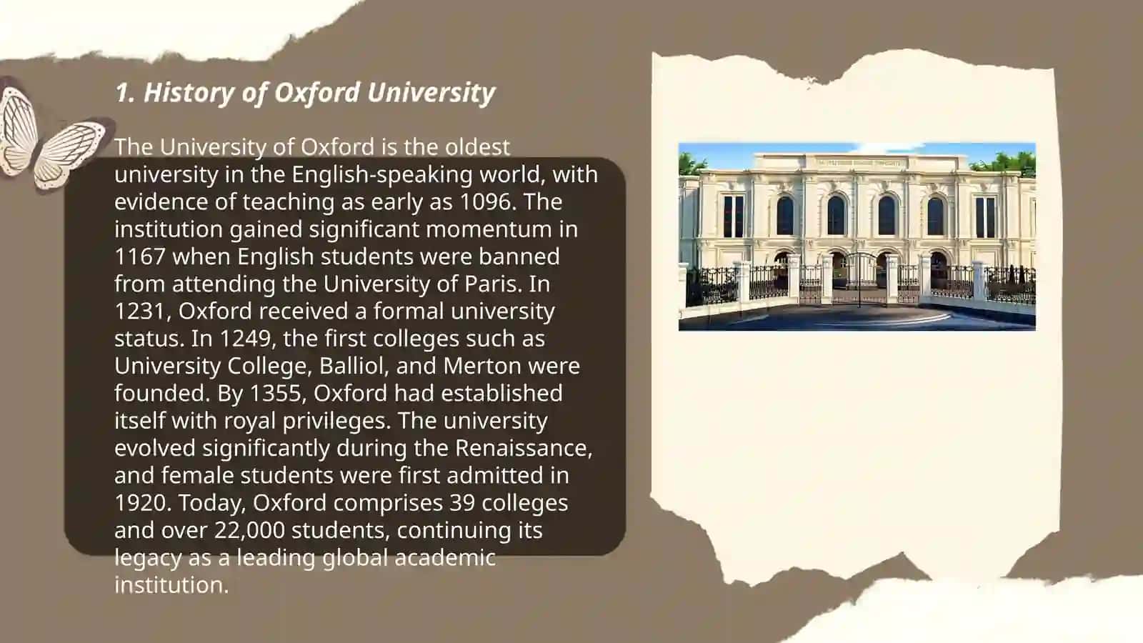 Oxford universiteti haqida slayid tayyorlsh 3