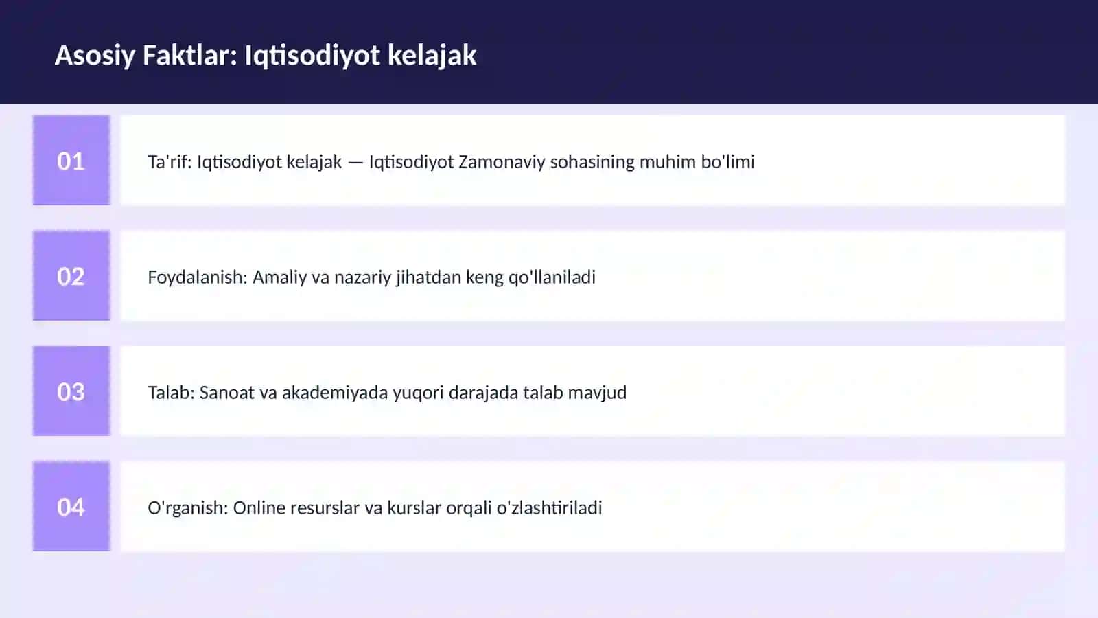 Iqtisodiyot kelajak 3