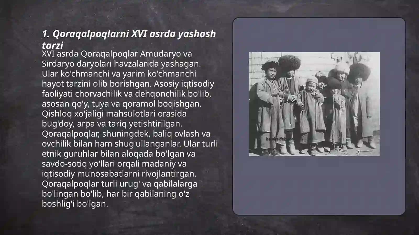 XVI XIX asrlarda qoraqalpoqlar 3