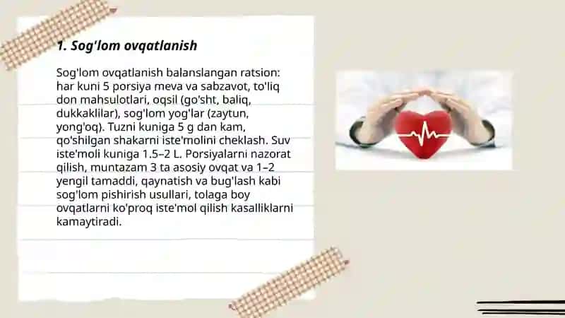 Sog'lom ovqatlanish 3
