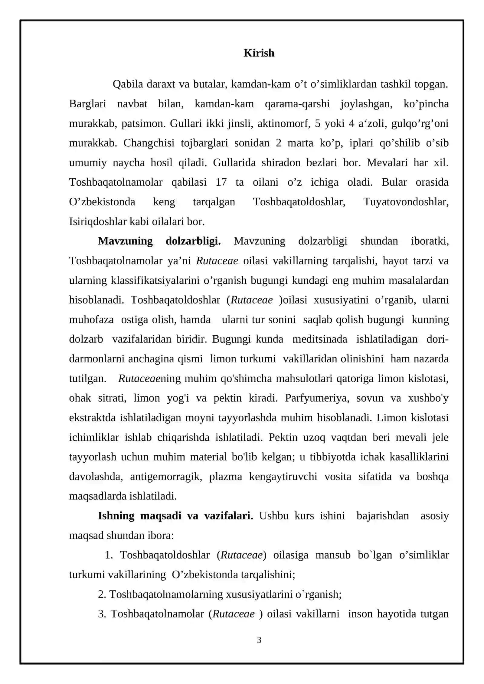 Toshbaqatolnamolar qabilasi 3
