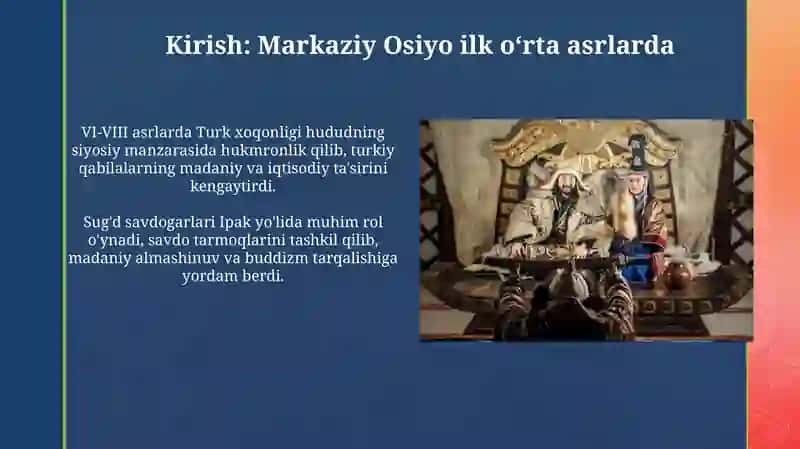 Oʻrta osiyoning ilk oʻrta asrlardagi tarixi 3