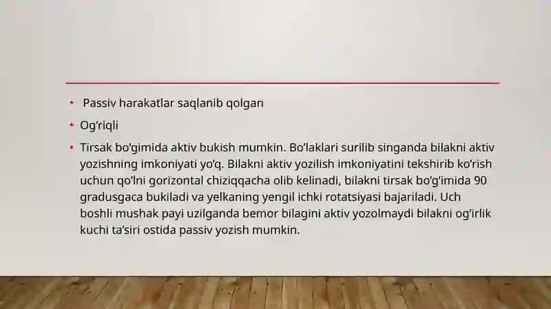 Tirsak bo’g’imi jarohatlari 3
