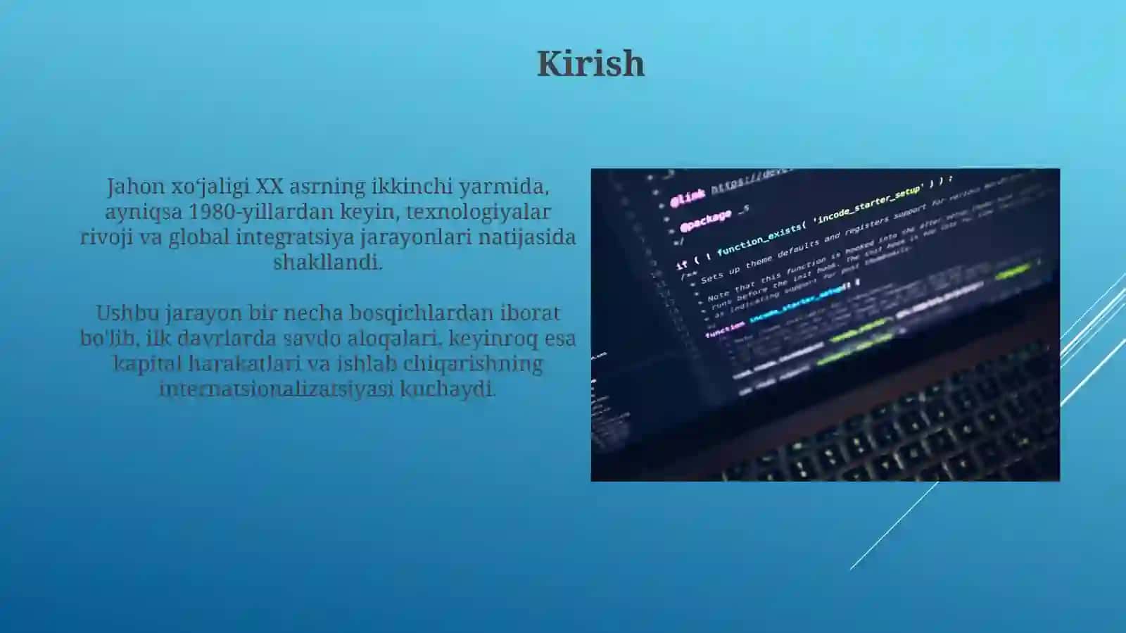 Jahon xo'jaligining shakllanishi va rivojlanishi 3