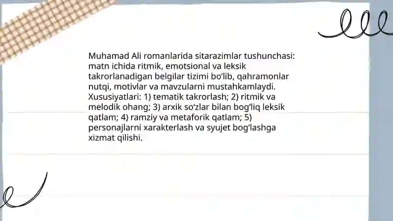 Muhamad Ali ramanlarida sitarazimlar 3