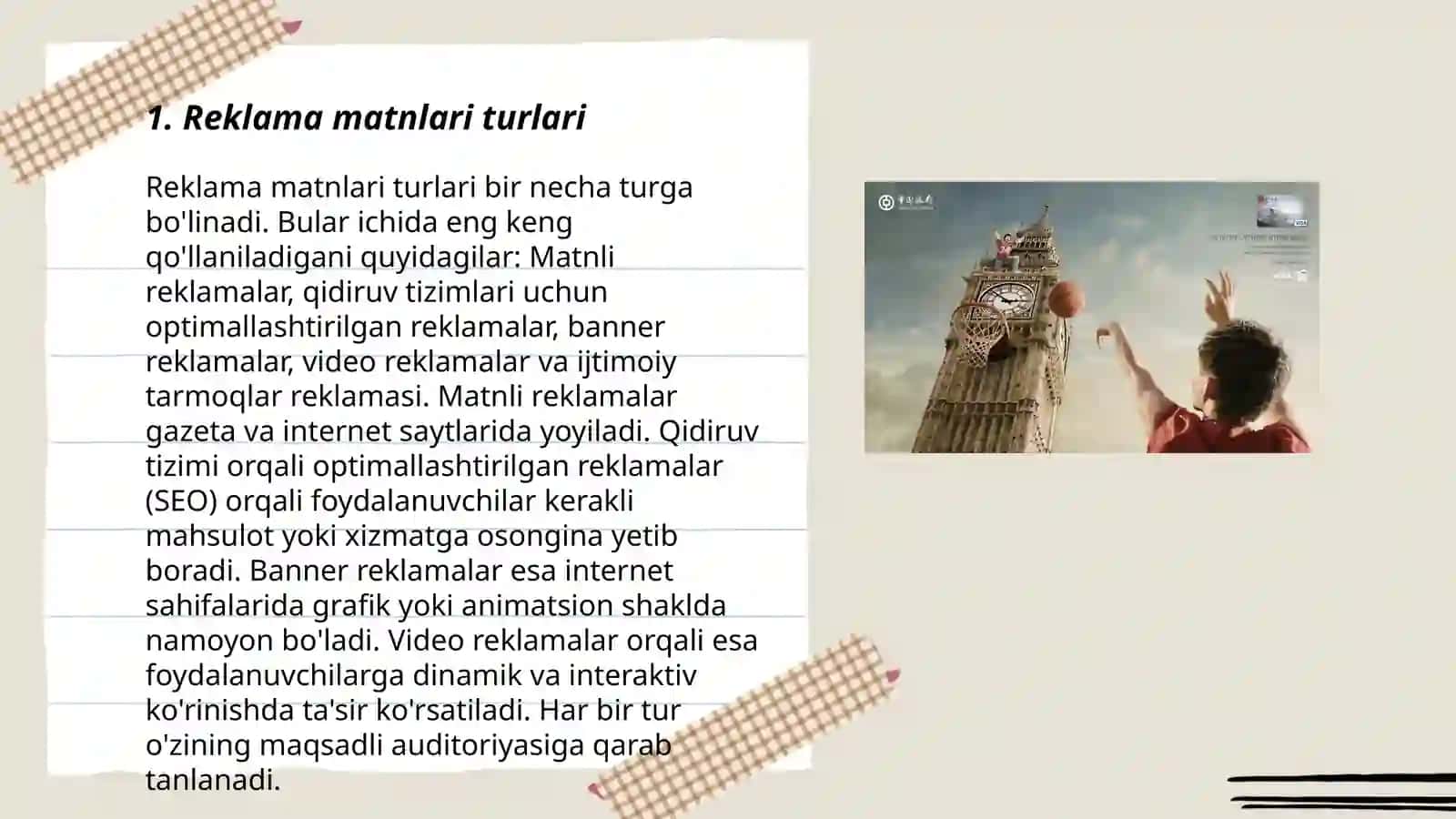 Reklama matinlarini yaratish 3