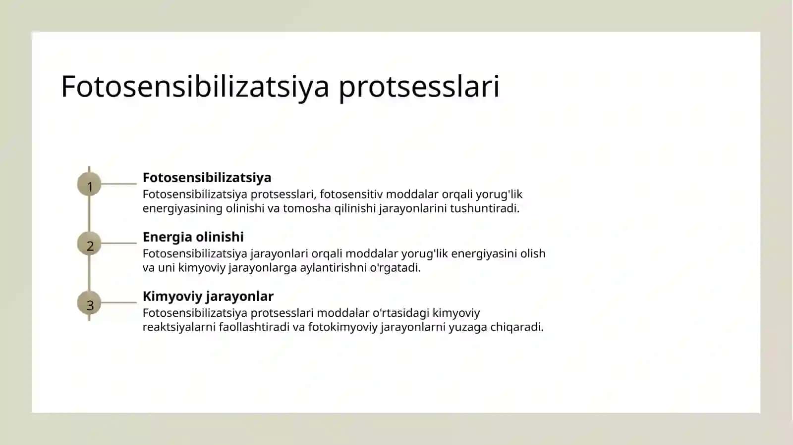 Fotofizikaviy va Fotokimyoviy jarayonlar 3