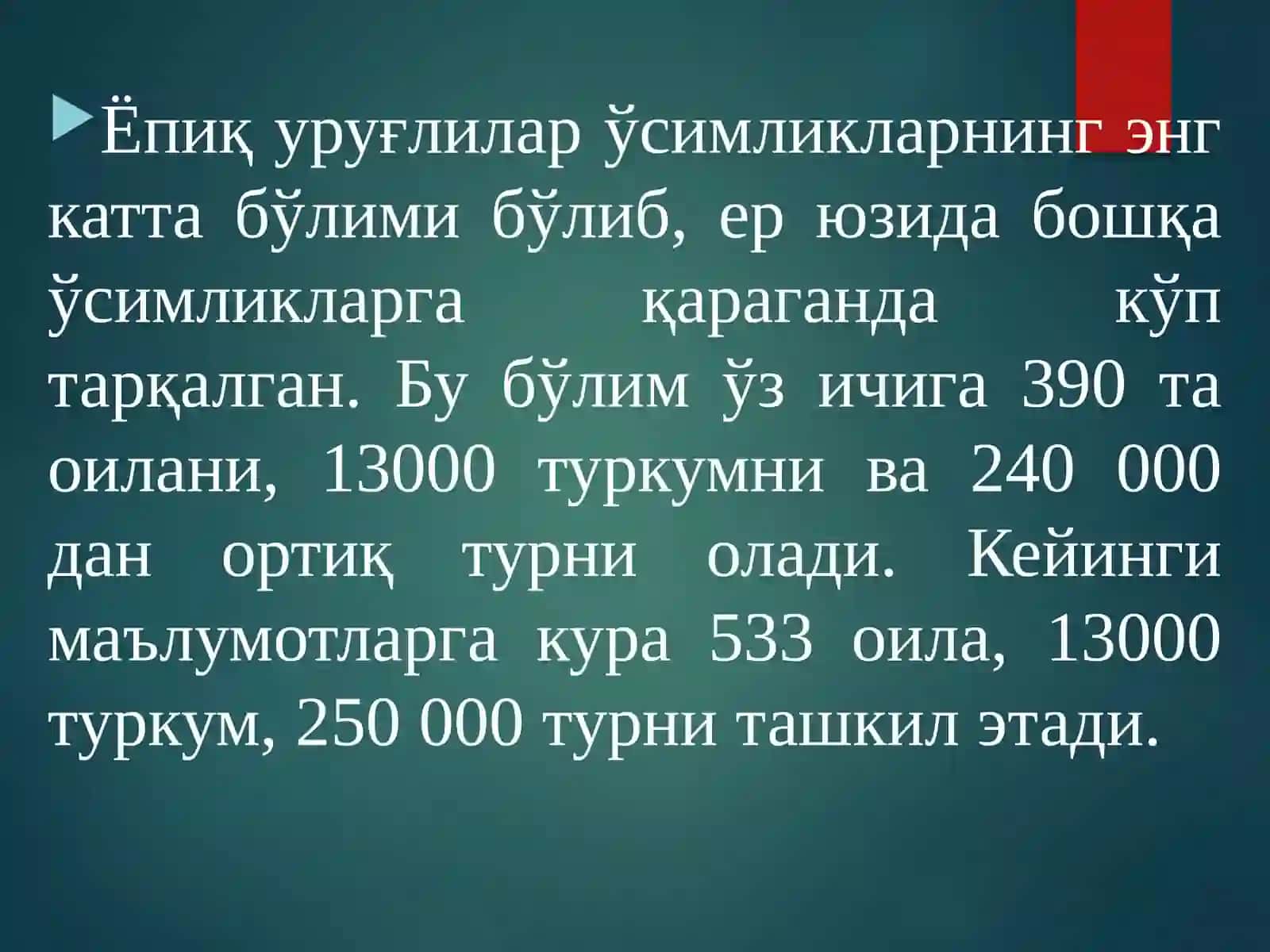 Епиқ уруғлилар 3