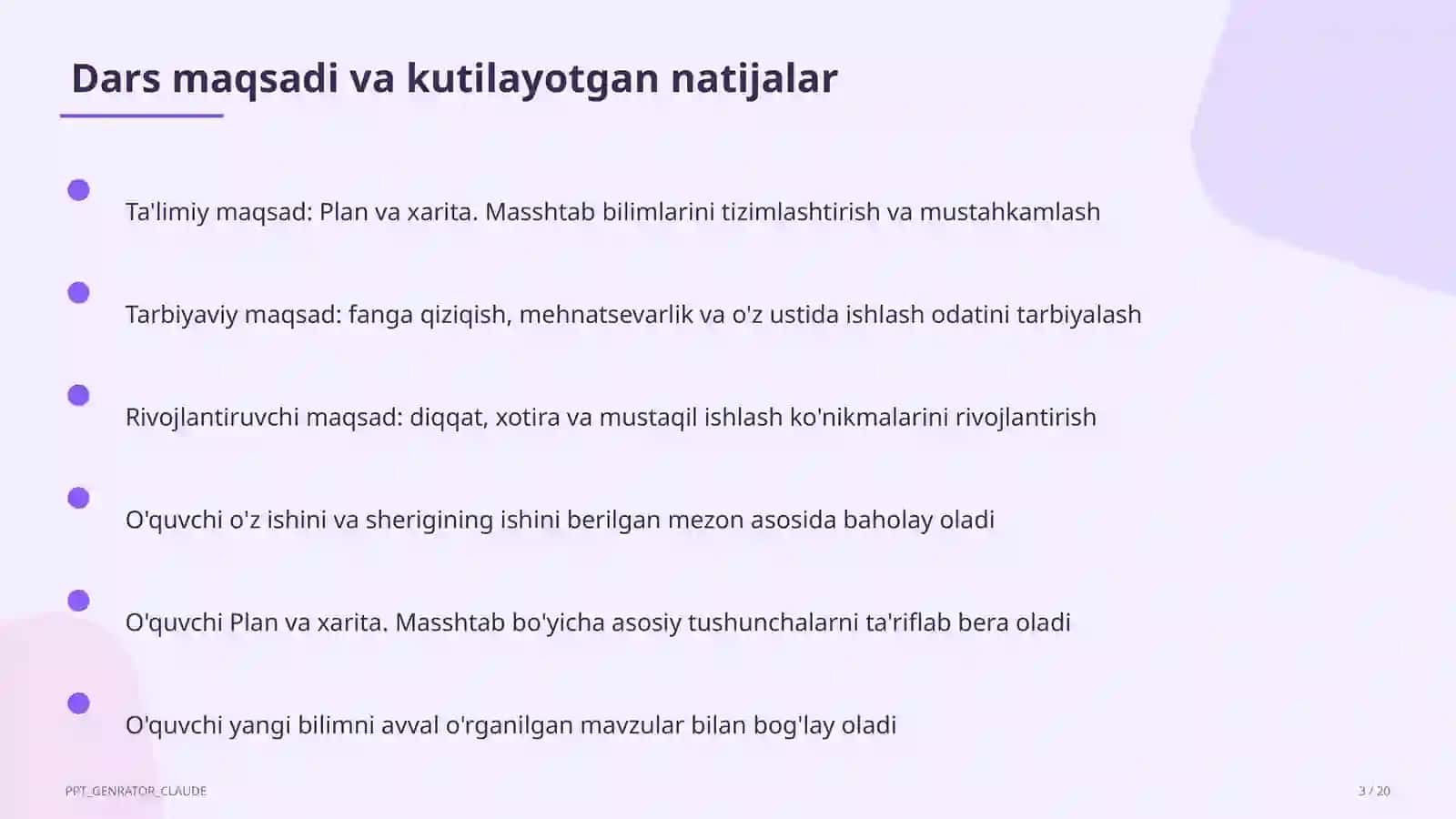Plan va xarita. Masshtab (5-sinf) 3