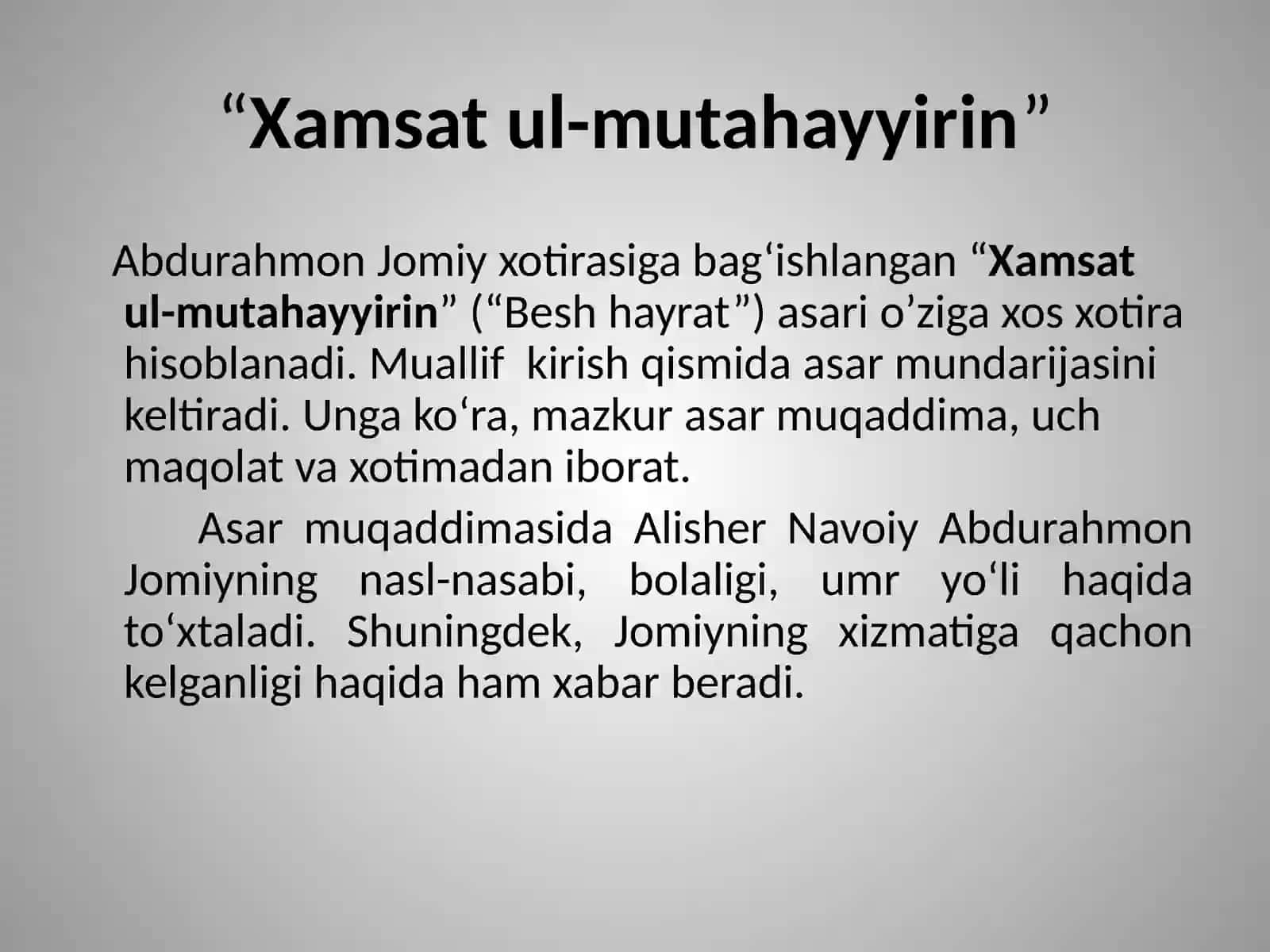 NAVOIYNING XOTIRA ASARLARI 3
