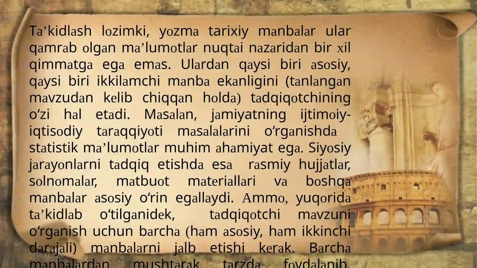 Tarixiy manbalarni o’rganish aniqlash va tahlil qilish 3