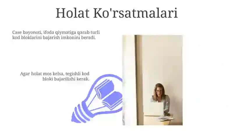 Switch strukturasi bilan ishlash 3