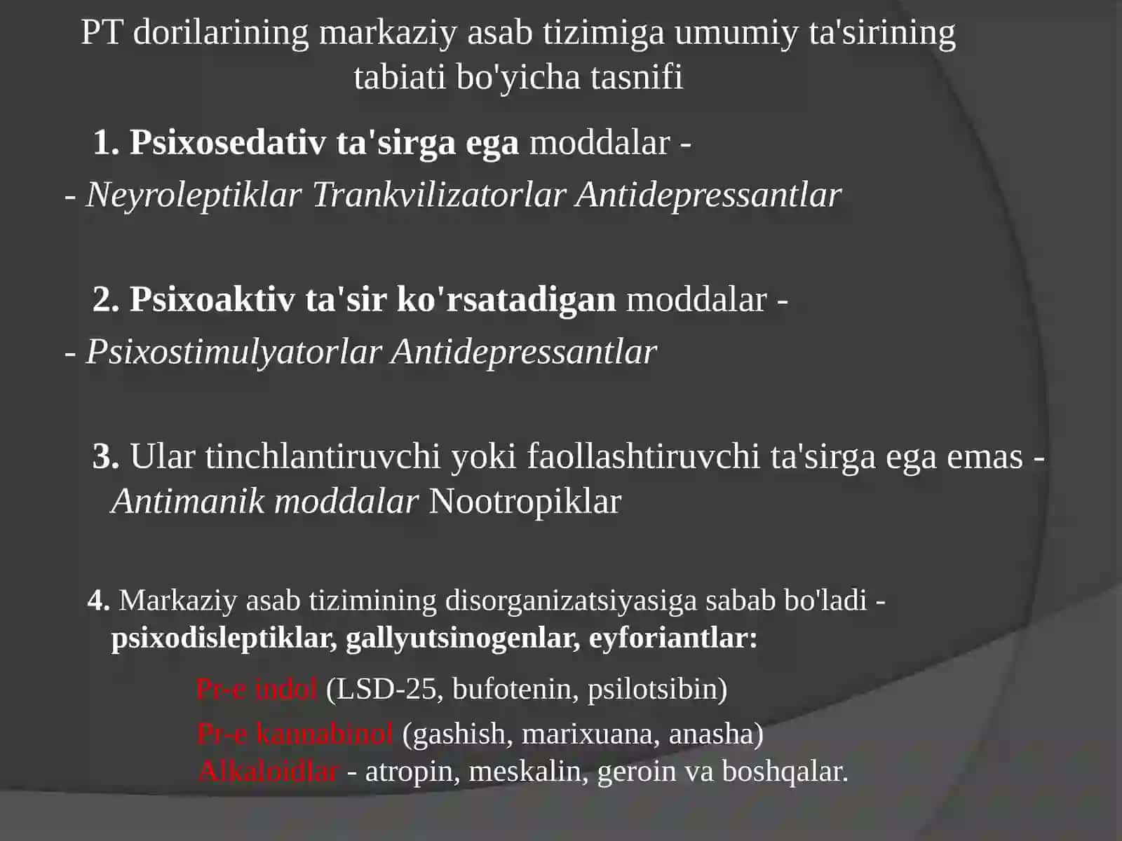 Psixotrop moddalar 3