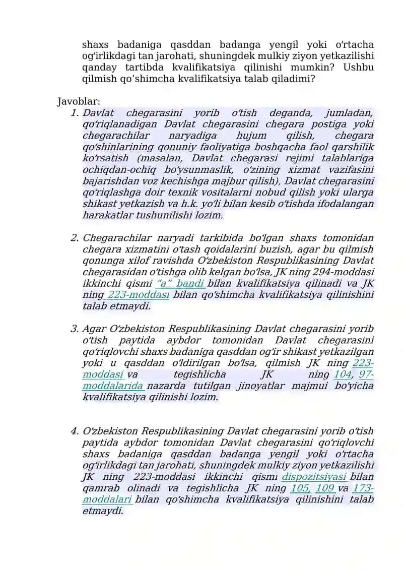 O'zbekiston Respublikasi jinoyat kodeksi 3