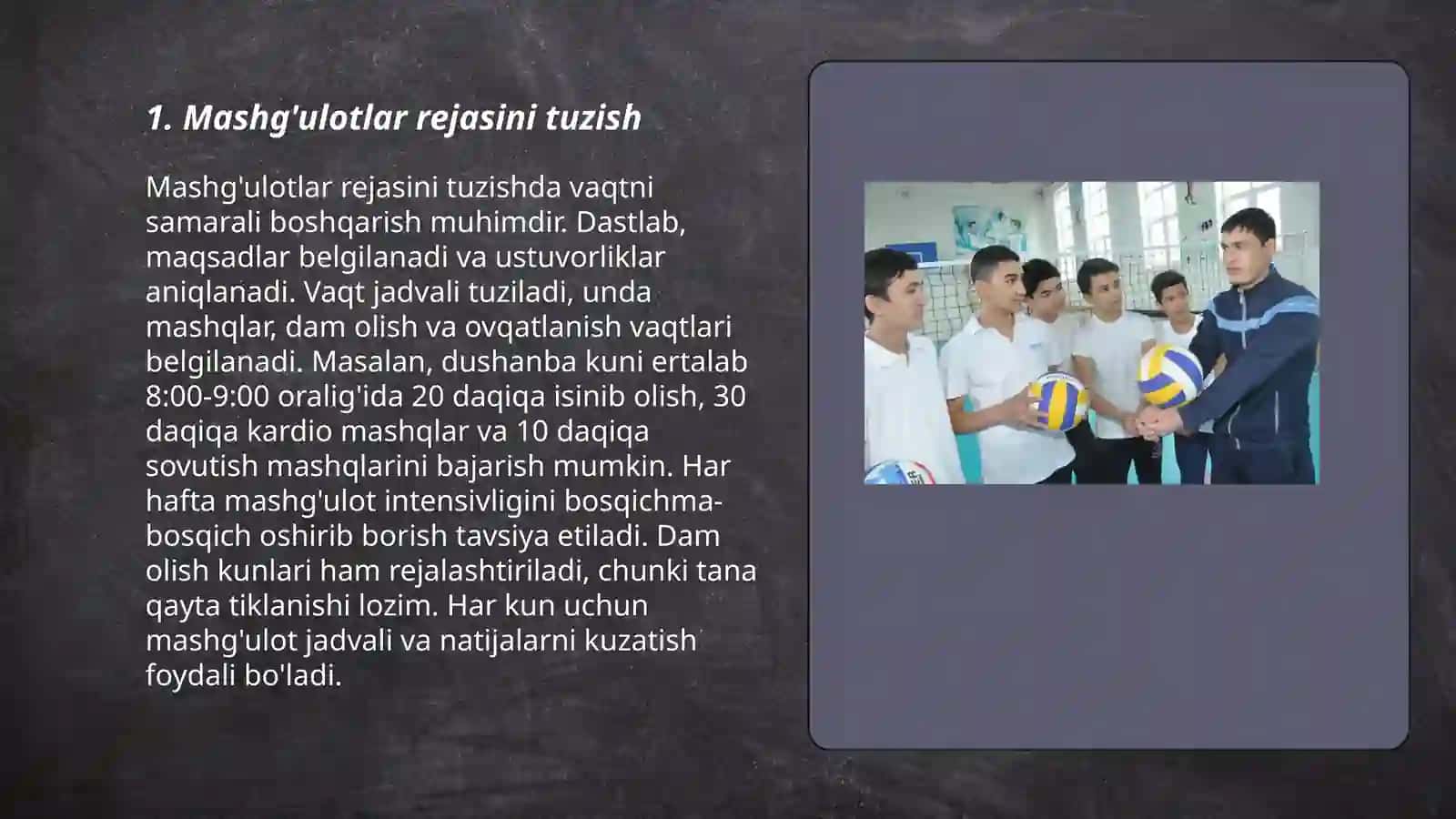 Mashg'ulotlar rejasini tuzish 3