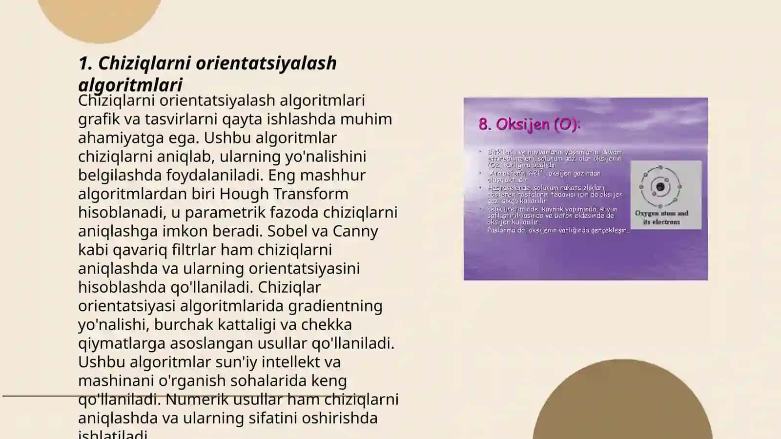 Chiziqlarni orientatsiyalash algoritmlari 3