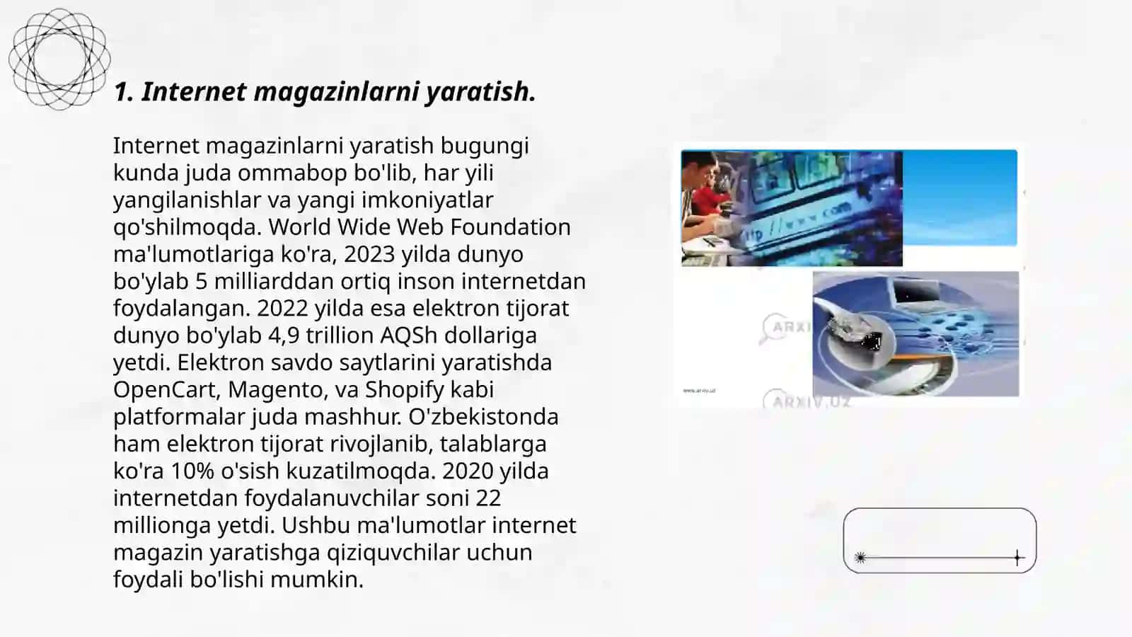 Internet maxsulotlari texnologiyasi 3
