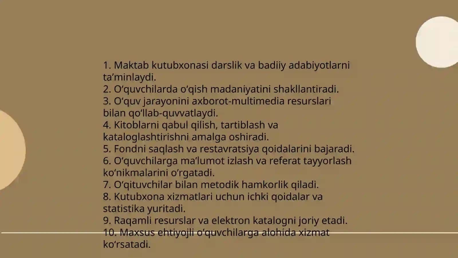 Maktab kutubxonasi faoliyati 3