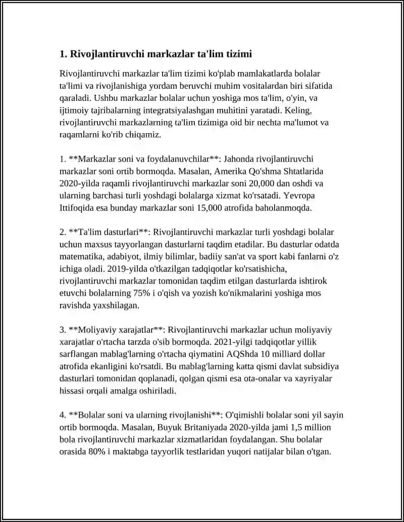Rivojlantiruvchi markazlar ta'limi 3