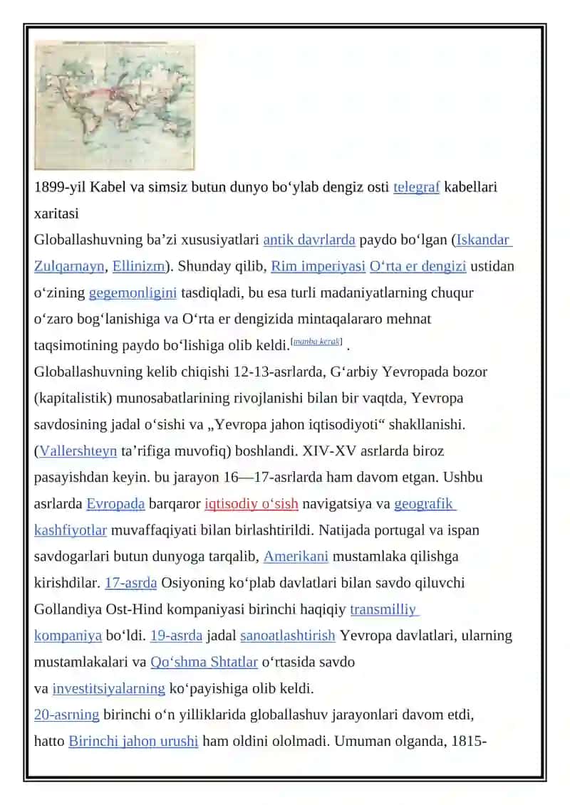 Globallashuv VA MANAVIYAT 3