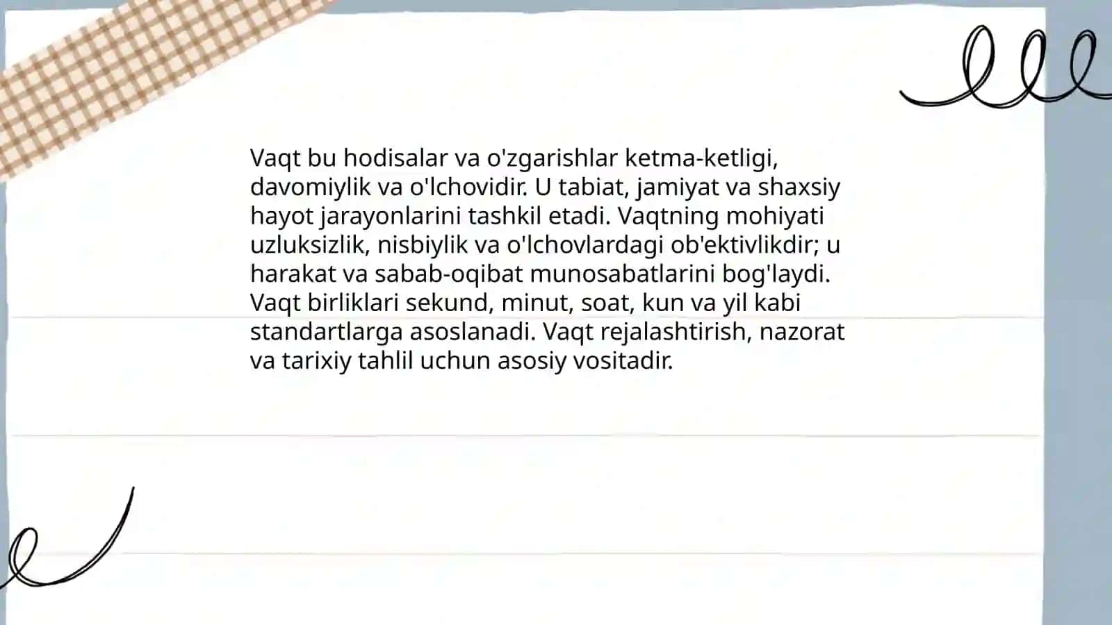 Vaqt bu nima 3