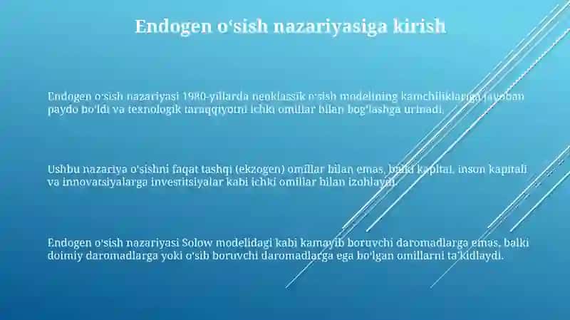 Endogen oʻsish nazariyasi 3