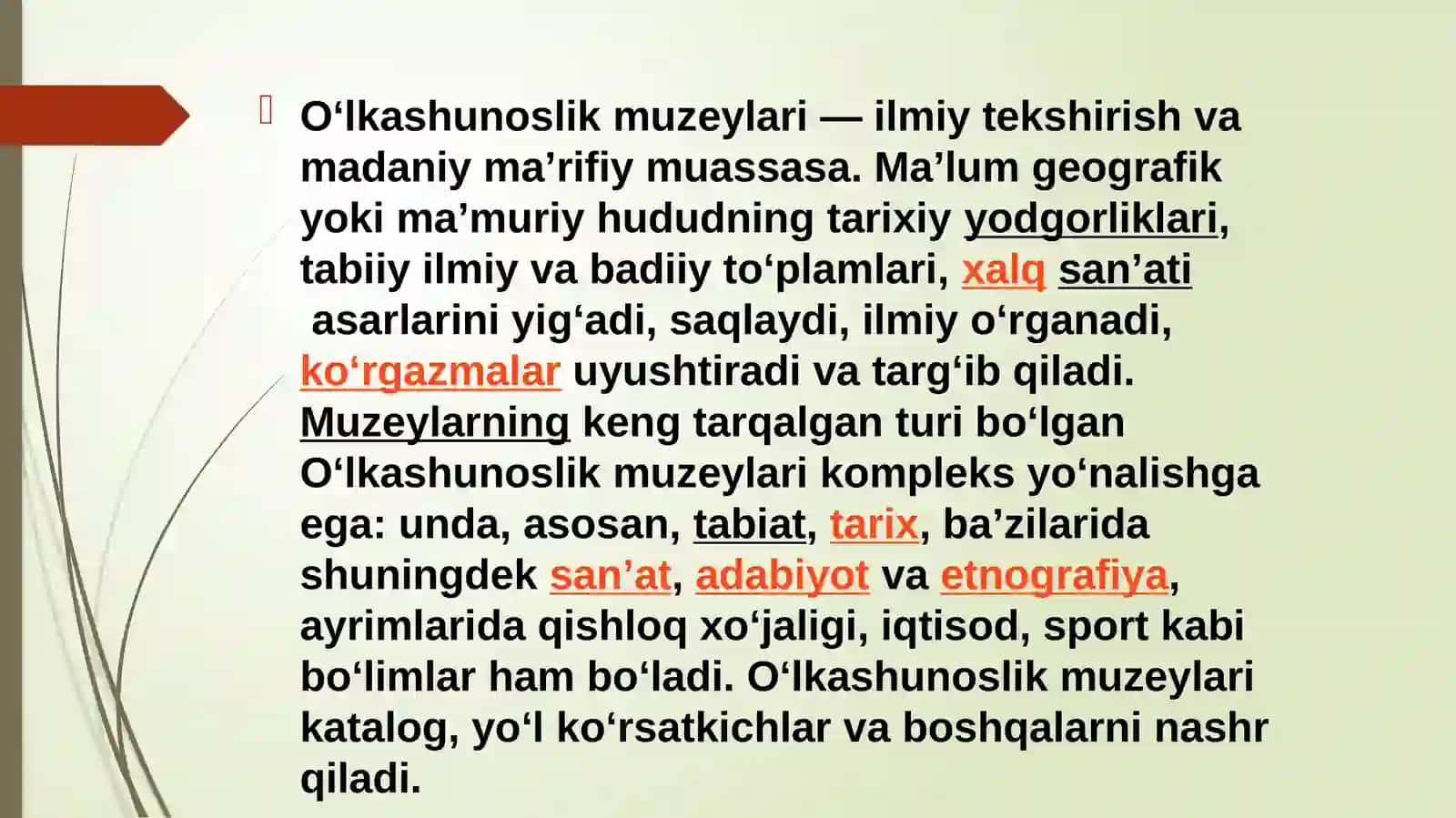 O’zbekistonda o’lkashunoslik mavzusidagi muzeylar 3
