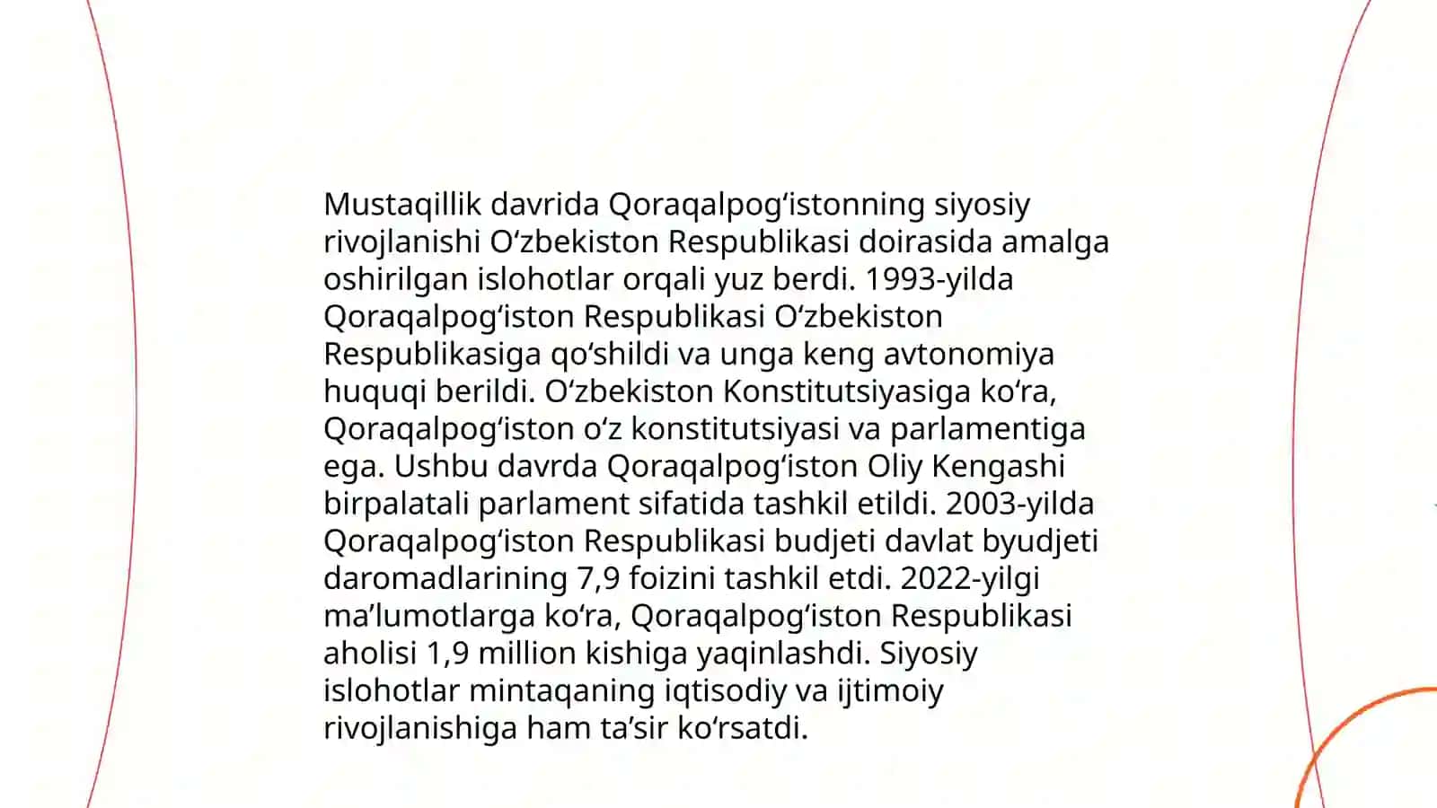 Mustaqillik yillarida Qoraqalpog‘iston Respublikasi 3
