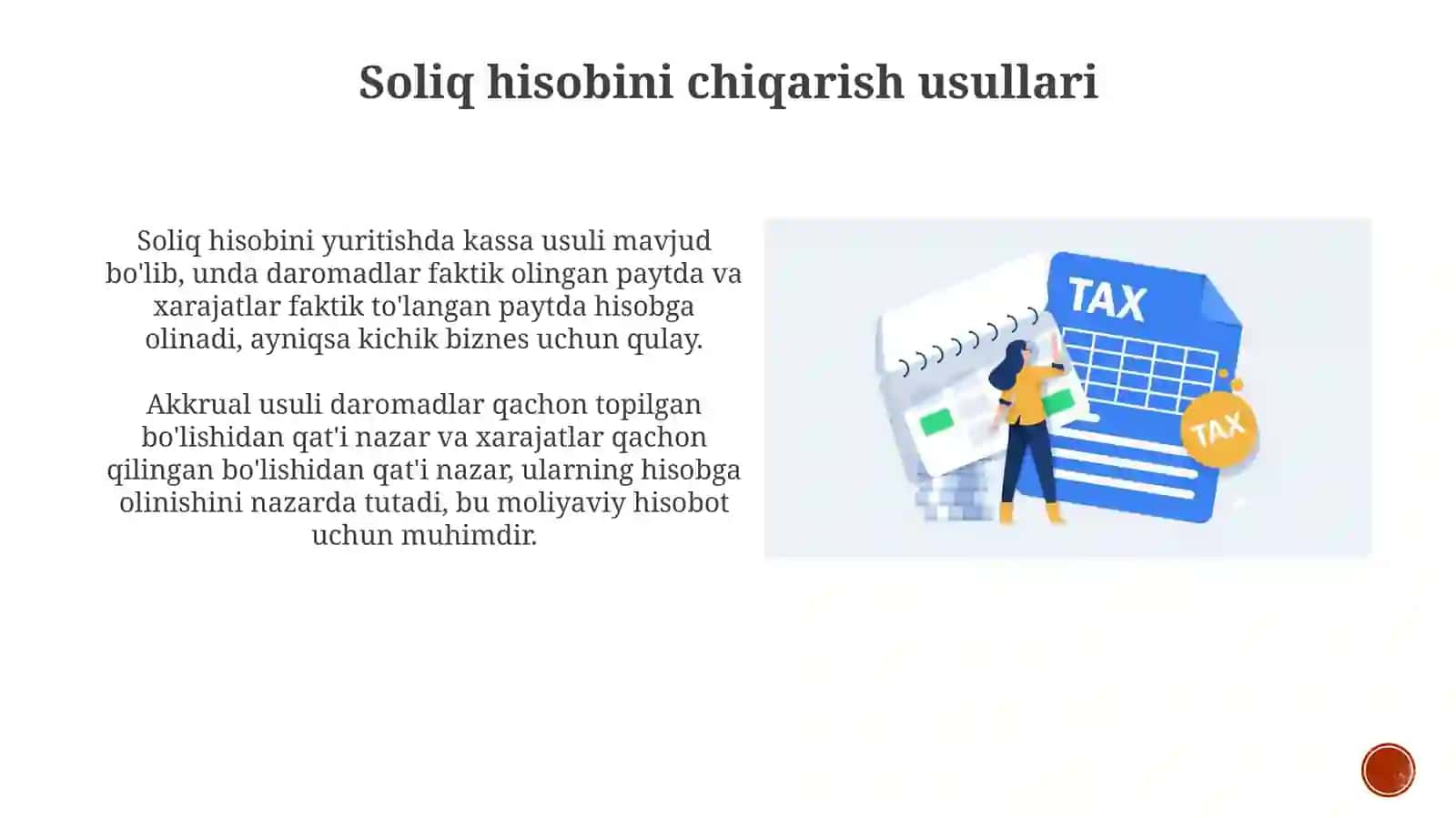 Soliq hisoblash usullari 3