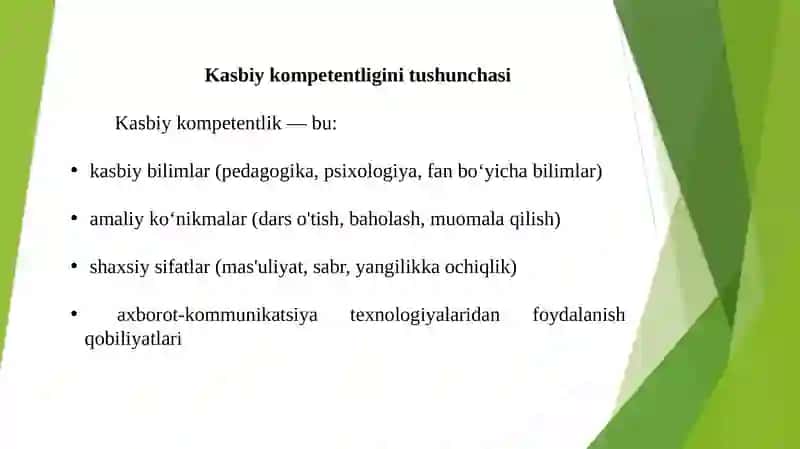 Pedagogning kasbiy kompetentligini rivojlantirish 3
