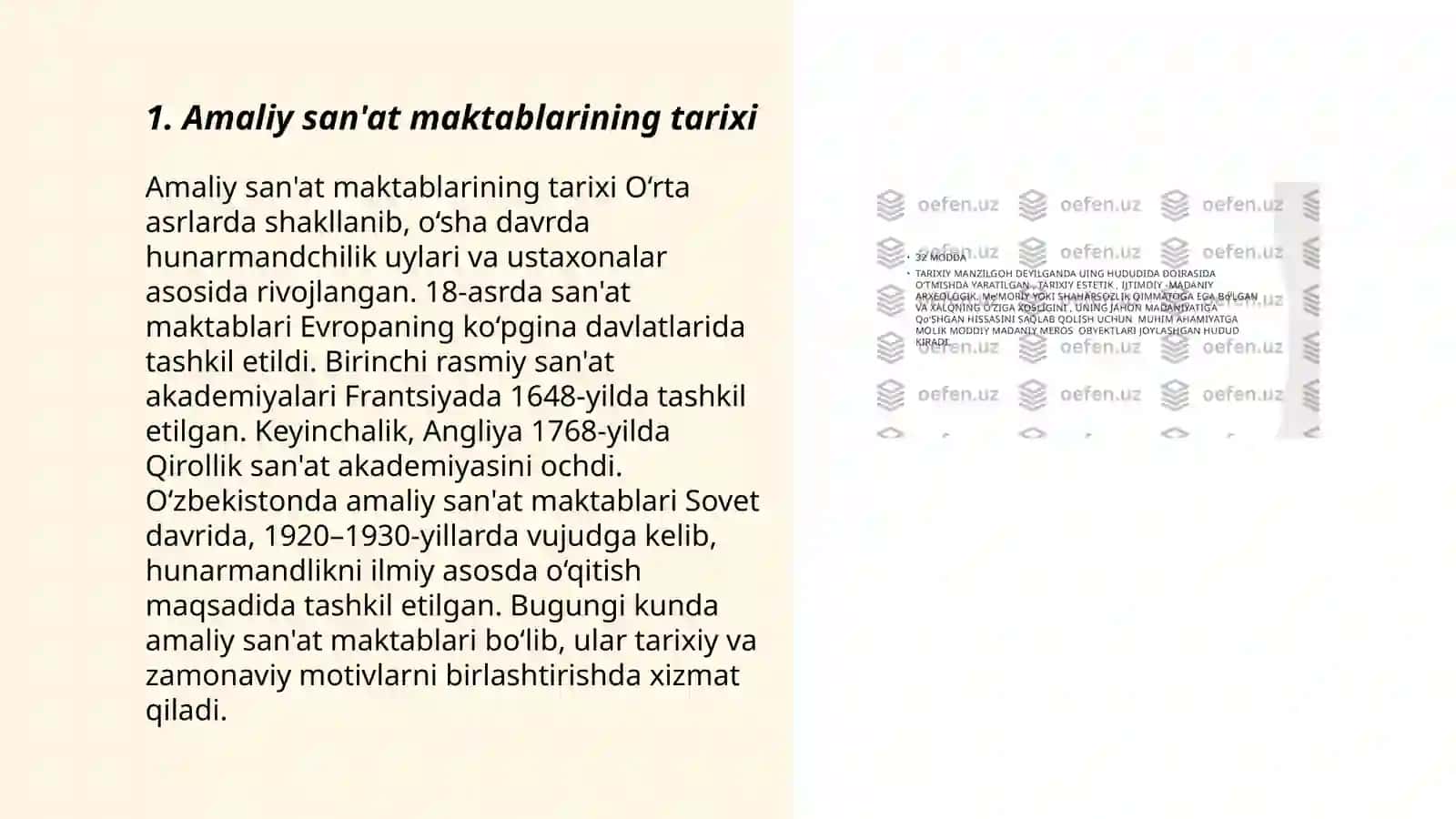 Amaliy san'at maktablari va ulardagi õziga xosliklar 3