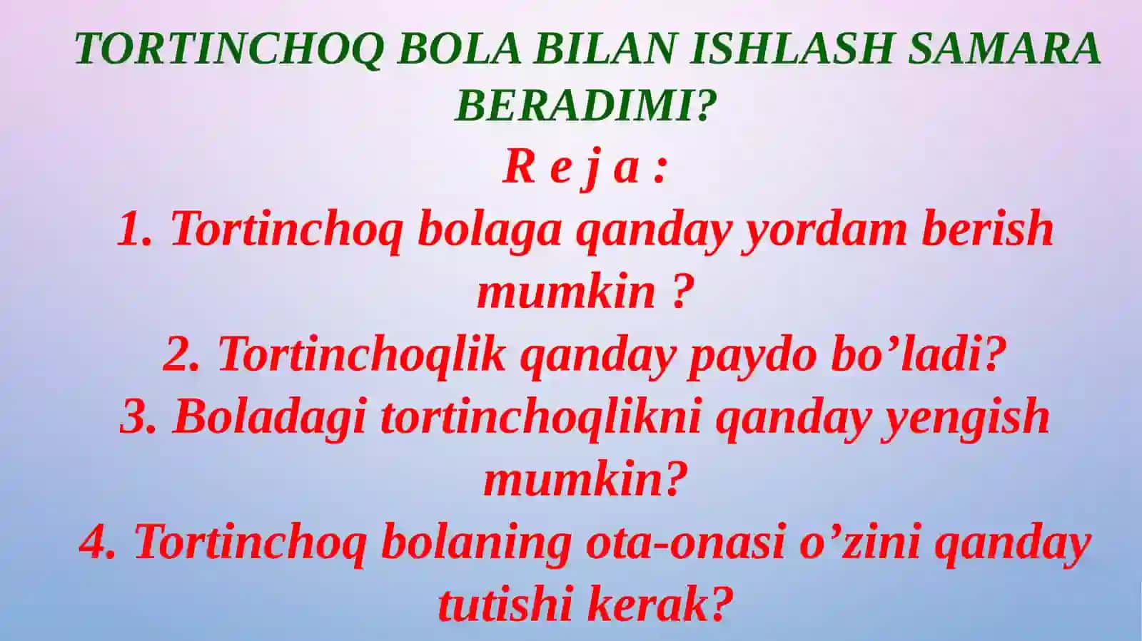 TORTINCHOQ BOLA BILAN ISHLASH SAMARA BERADIMI? 3