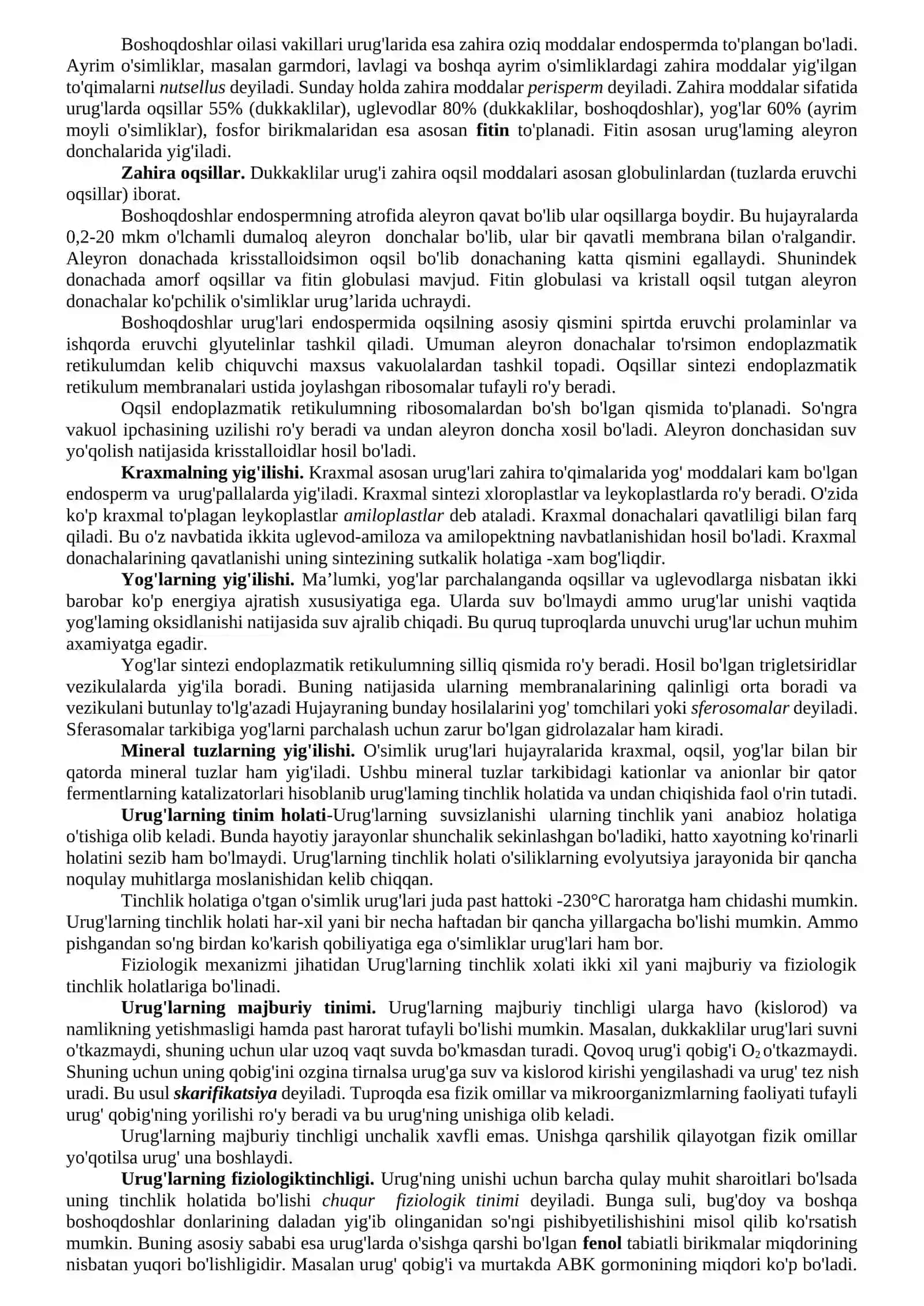 O'simliklarning rivojlanishi 3