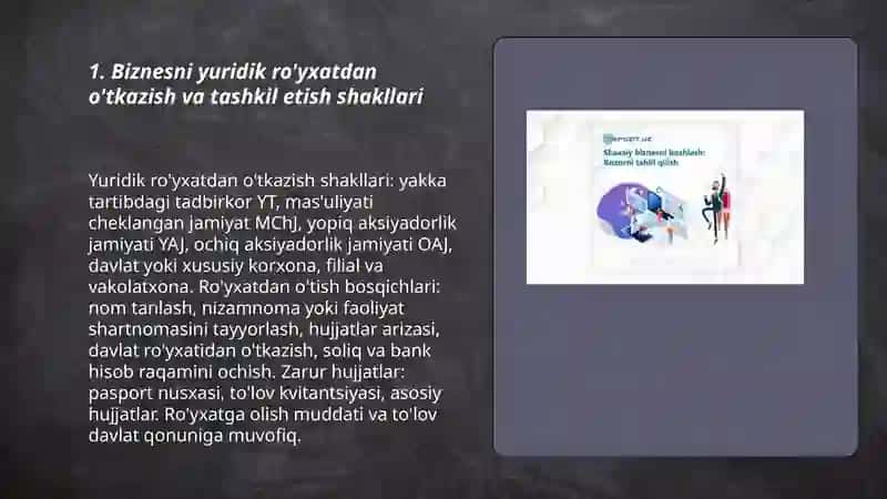 Biznes tashkil etish 3